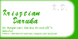 krisztian daruka business card